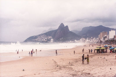 Group of people on beach