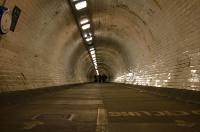 Illuminated underground walkway