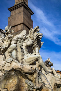 Low angle view of statue