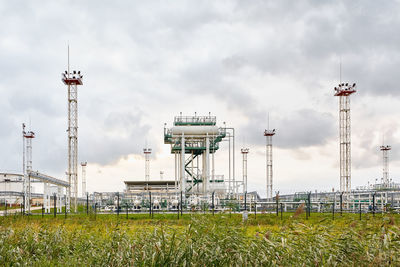 View of factory against sky