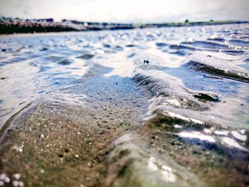 Surface level of beach