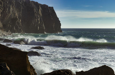 Scenic view of sea against sky