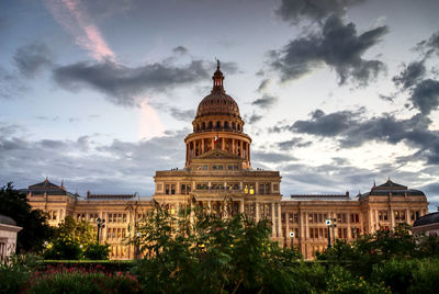 Low angle view of historical building against sky