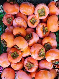 High angle view of fruits for sale at market
