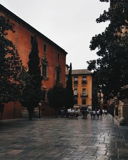View of people in front of building