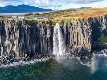 Scenic view of waterfall