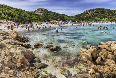 Group of people on beach