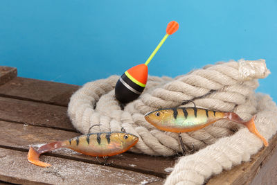 High angle view of stuffed toy on table