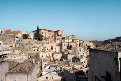 View towards the sassi di matera,  italy