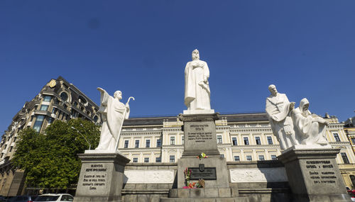 Low angle view of statue