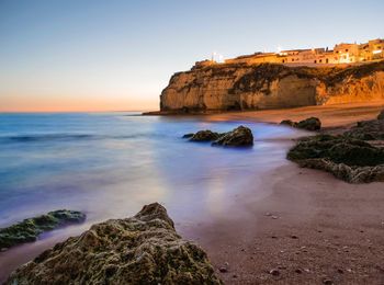 Rock formations at seaside