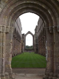 Low angle view of old ruin