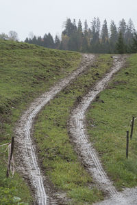 Unpaved road or dirt road, traffic and transport in the countryside