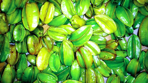 Full frame shot of green fruits at market