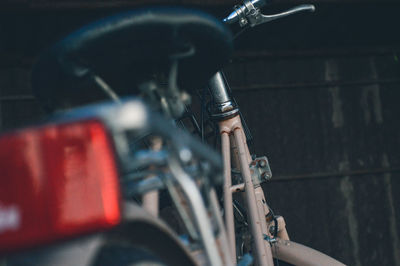 High angle view of bicycle in city