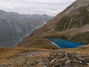 A wonderful lake, heart shape, with wild animals around. 