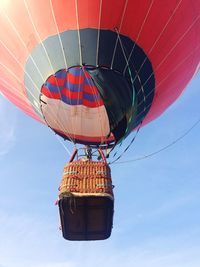 Low angle view of hot air balloon