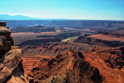 Aerial view of dramatic landscape