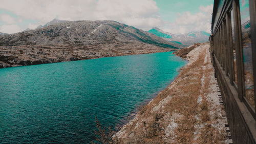 Panoramic view of beach against sky