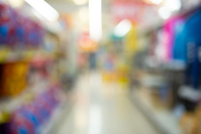 Defocused image of illuminated street