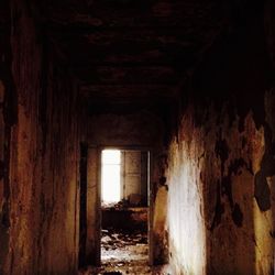 Interior of abandoned building