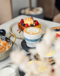 Close-up of food on table