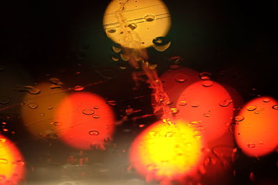 Close-up of raindrops on glass