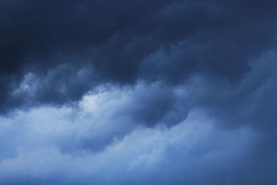 Low angle view of storm clouds in sky