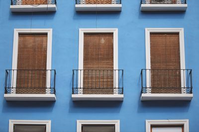 Low angle view of balconies