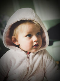 Close-up portrait of cute boy