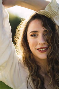 Portrait of smiling young woman