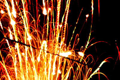 Close-up of illuminated fireworks at night