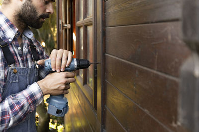 Man looking at camera