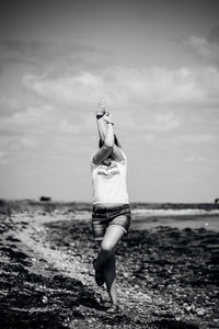 Woman posing at waterfront