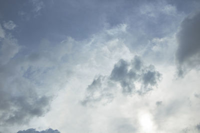 Low angle view of clouds in sky