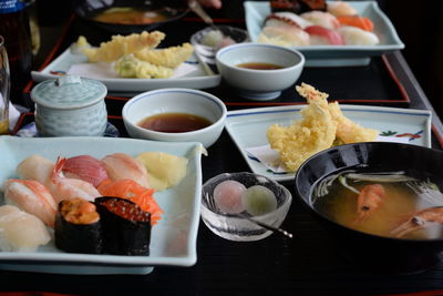 Food on table