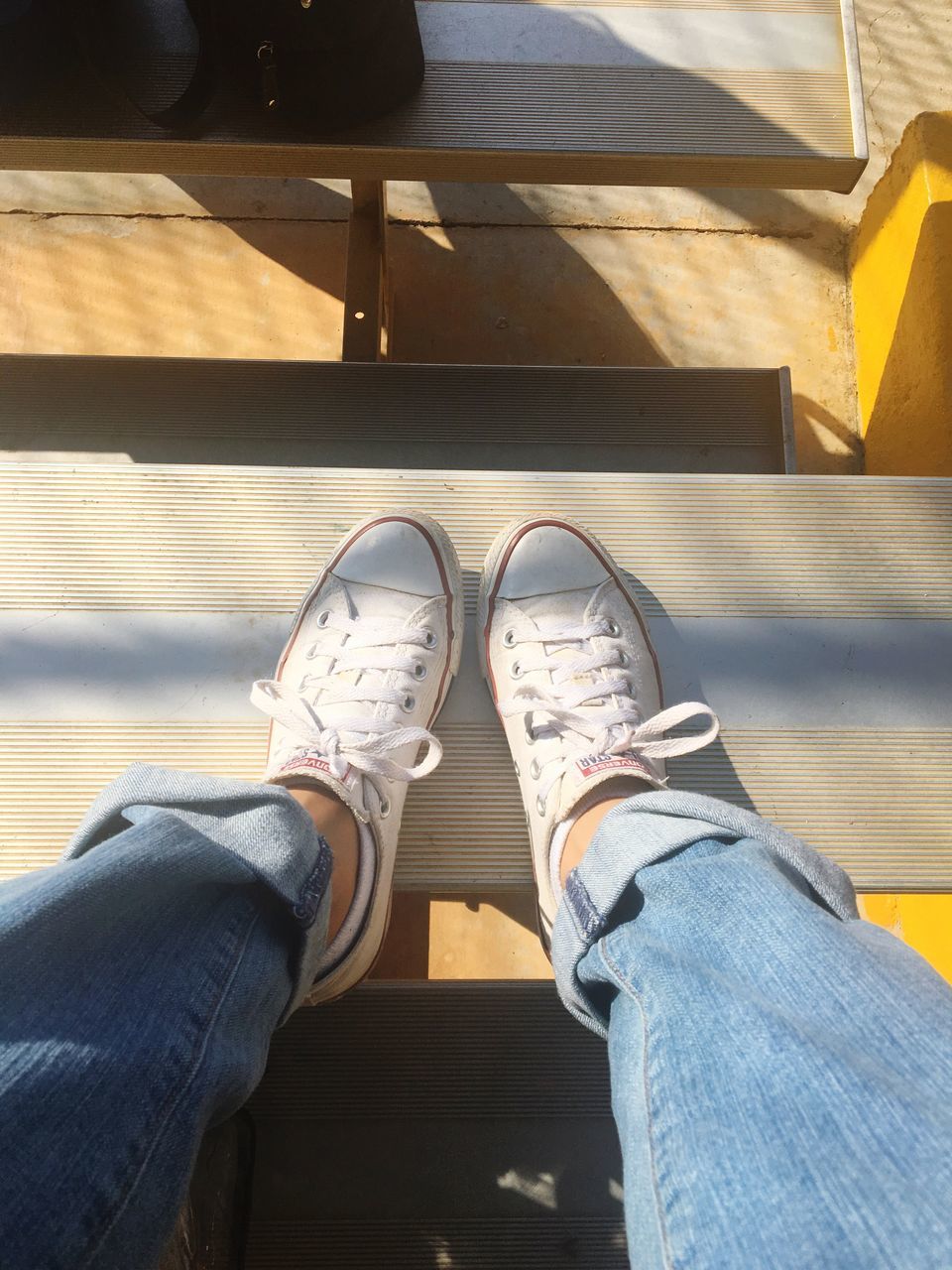 human leg, human body part, low section, shoe, personal perspective, standing, jeans, day, outdoors, close-up, adults only, one person, people, only men, adult