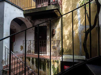 View of building through window