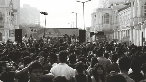 People walking in city