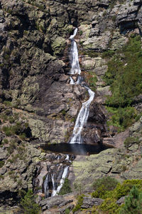 Scenic view of waterfall