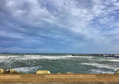 Scenic view of sea against sky