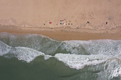 High angle view of beach