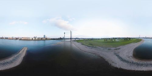 Panoramic view of beach against sky