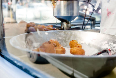 Close-up of food in restaurant