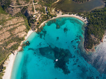 High angle view of swimming pool