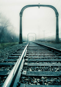 Railway tracks against sky