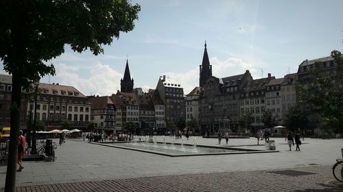 Panoramic view of city against sky