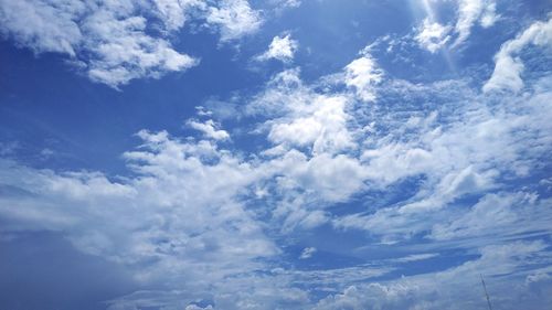 Low angle view of clouds in sky