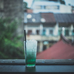 Close-up of drink on table