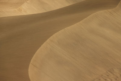 Close-up of sand dunes in desert
